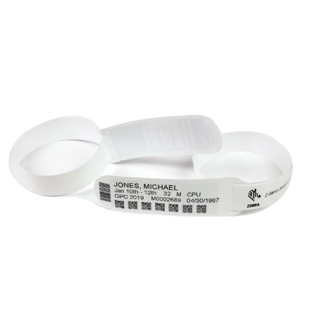 "Zebra Z-Band Direct 1x14.5in - Premium Wristbands for Secure Identification | ZIPRD3015155"